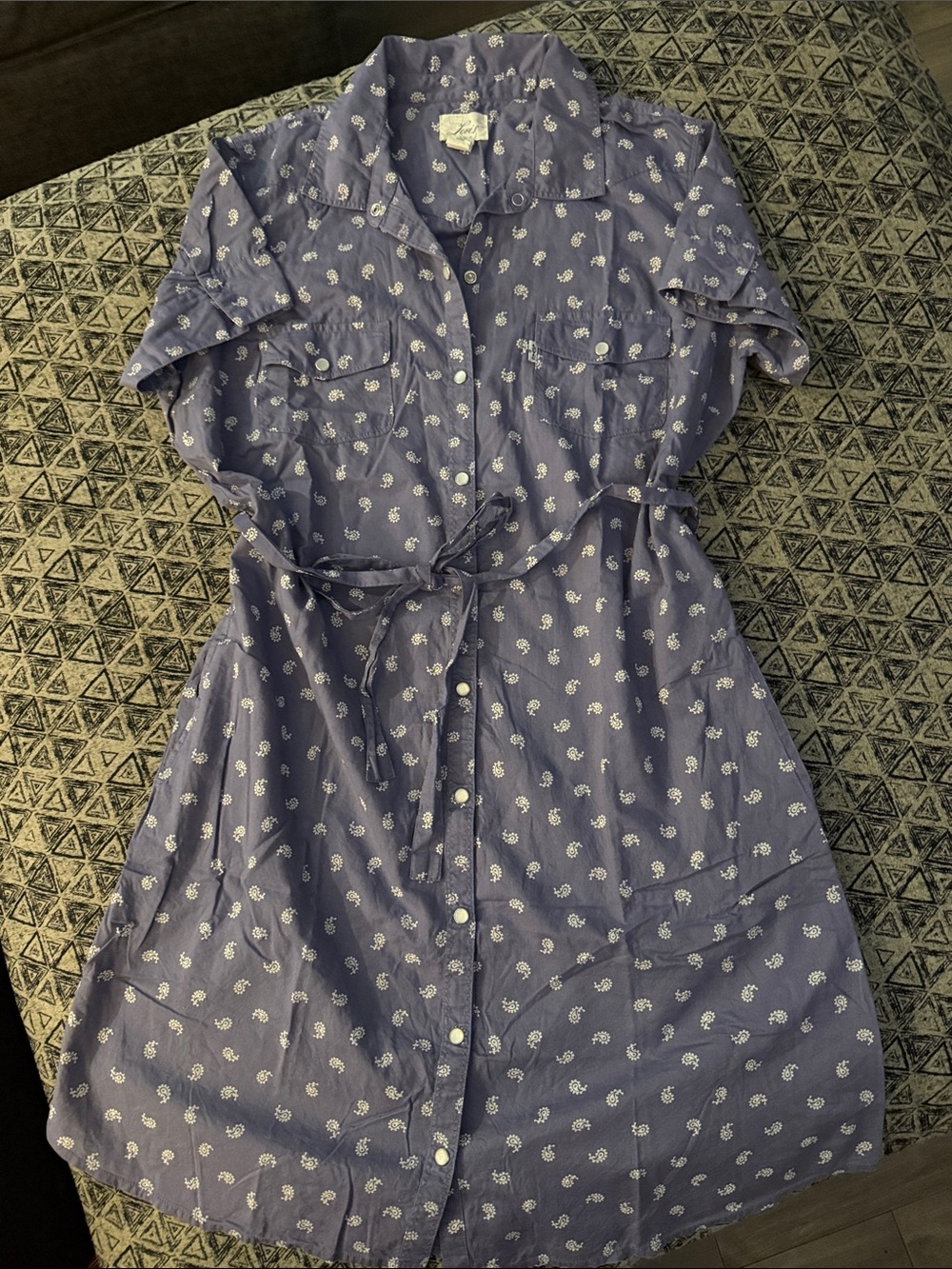 Levi's Purple Printed Shirt Dress with Pockets